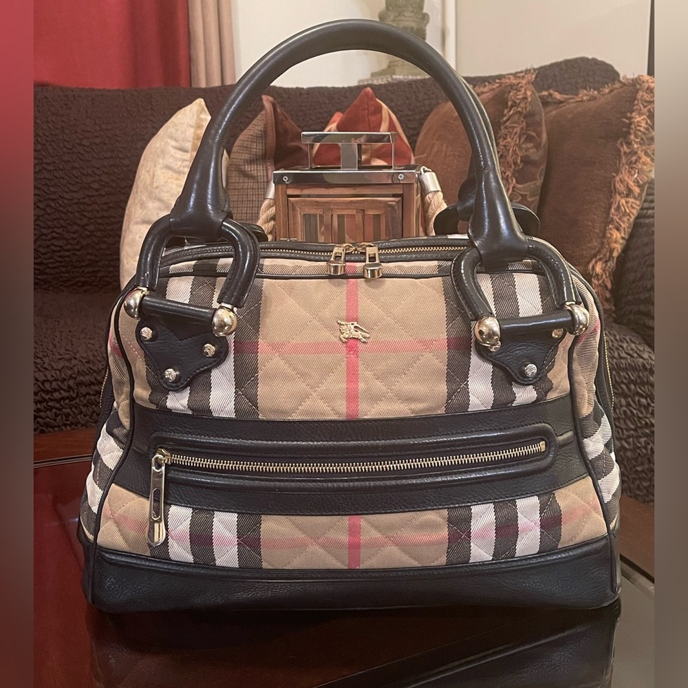 100% Authentic Burberry Prorsum Brit Quilted Leather Bag Made In Italy Khaki